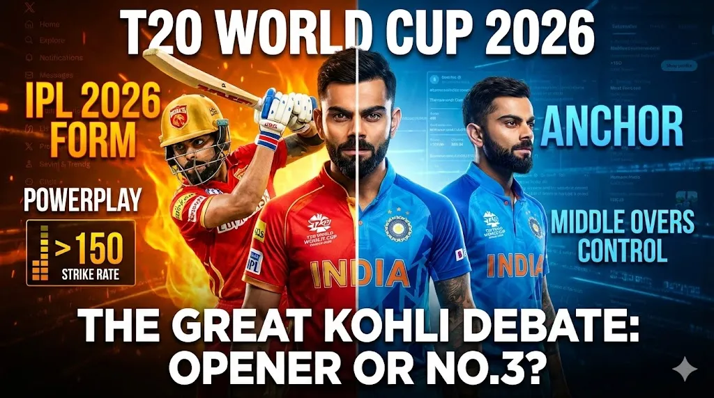 Kohli role change triggers intense T20 World Cup talk
